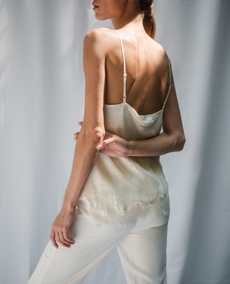 Ivory Silk Cami