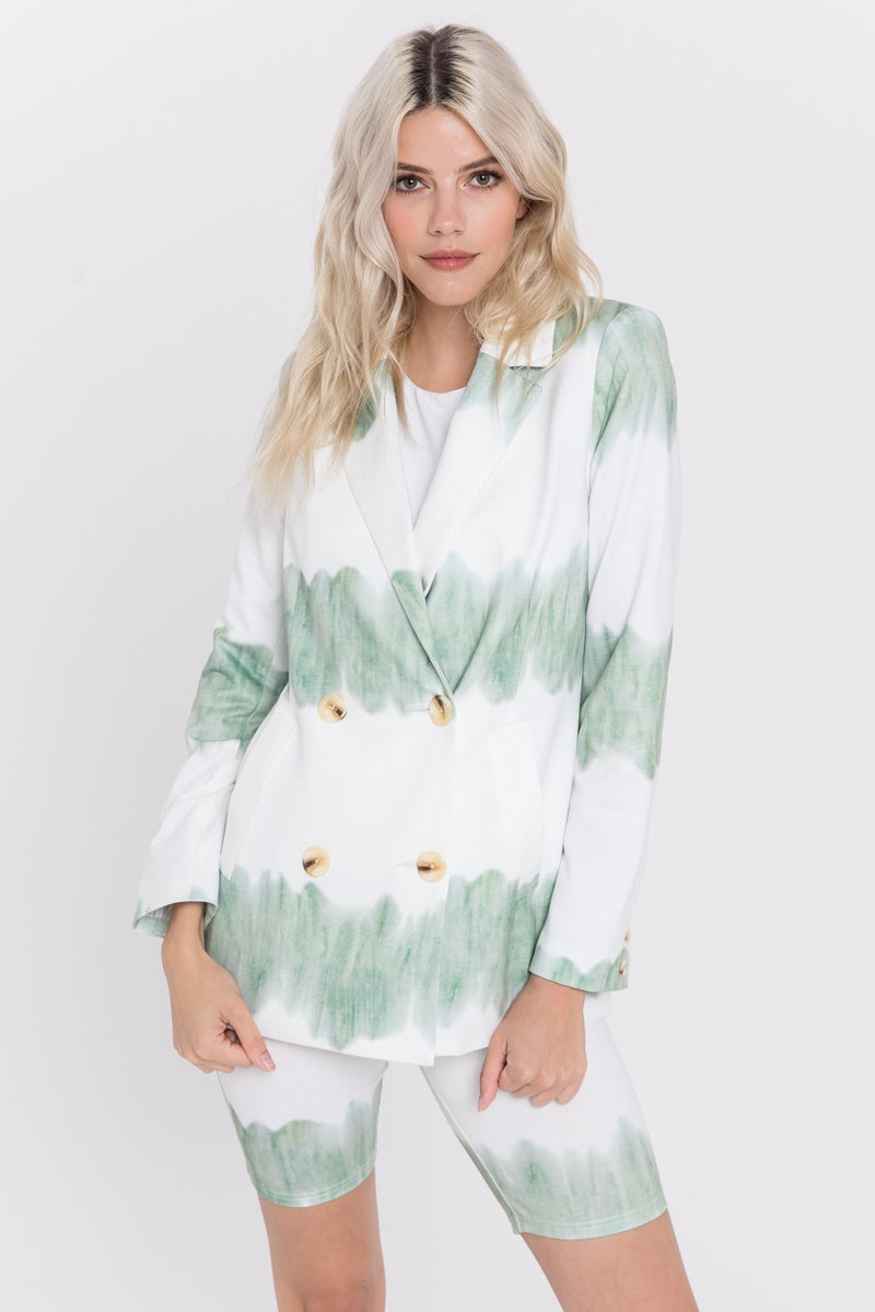 Tie-Dye Knit Blazer