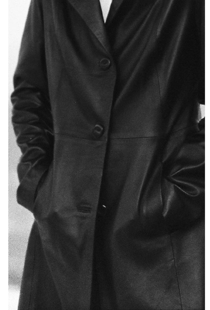 Noir Leather Coat