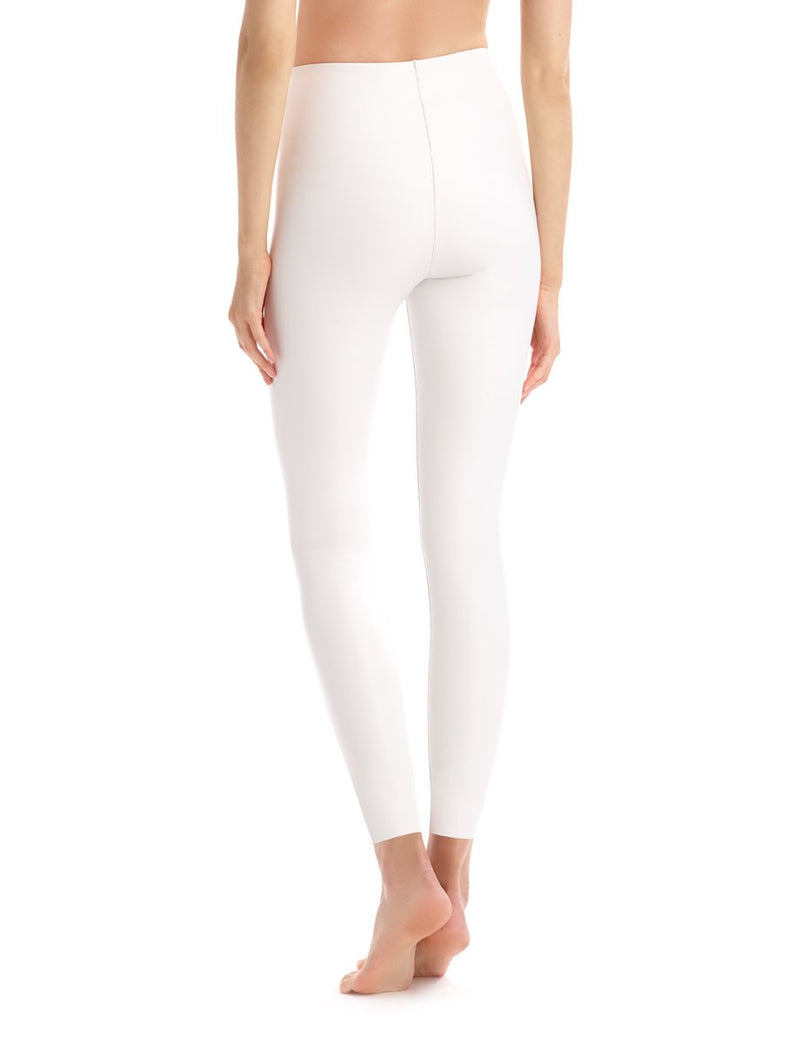 White Faux-Leather Leggings