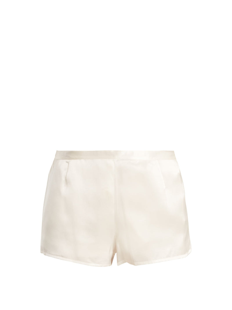 Silk Ivory Shorts